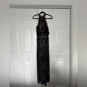 Lulu's Black Lace Jumpsuit